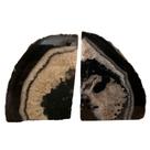 Suporte para livros Agate JIC Gem Black de 1,36 a 1,81 kg, 1 par brasileiro