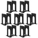 Suporte para livros de metal antiderrapante Book Ends HappyHapi 14 peças preto