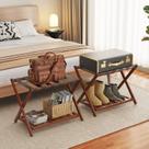 Suporte para malas de bambu BAMBOOHOMIE 68x44x52 cm dobrável