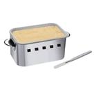 Suporte para Margarina 500g em Aço Inox - MakinoX 0602 370002 Suporte para Margarina 500g em Aço Inox - MakinoX 0602 370002