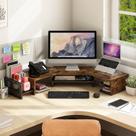 Suporte para Mesa de Computador, Organizador de Mesa, Suporte Para Monitor de 3 Acessórios Que Podem Ser Combinados à Vontade