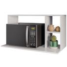Suporte para Micro-ondas com Nichos 80 cm Leila Branco Suporte para Micro-ondas com Nichos 80 cm Leila Branco