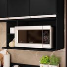 Suporte para Micro-ondas Miro L06 81CM Nicho Adega MDP Preto D'Rossi
