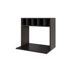 Suporte Para Microondas Com Nicho Adega Para Cozinha Emma 60cm Preto M12 - D'rossi