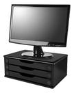 Suporte para Monitor 3 Gavetas Mdf Reforçado Black Piano