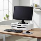 Suporte para monitor com 2 gavetas, branco, 3340, Souza Cia