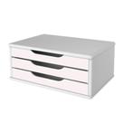 Suporte para Monitor de Mesa - com 3 Gavetas - Branco - 3343