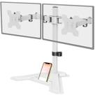 Suporte para monitor duplo MOUNT PRO Full Motion de 27 polegadas branco
