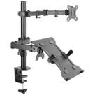 Suporte para Monitor e Notebook com Articulação Dupla - PLMSMN1A Suporte para Monitor e Notebook com Articulação Dupla - PLMSMN1A