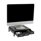 Suporte para monitor, elevador para laptop, organizador, leitor mental de gaveta