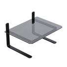 Suporte Para Monitor Ergonômico, Office, Conforto e Estabilidade, Preto com Vidro Fumê - Reliza