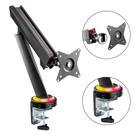 Suporte Para Monitor Gamer Pcyes De 17 A 32 Polegadas Com Entrada Usb Mecanismo Do Pistão À Gás Base Com Led Rgb