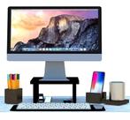 Suporte Para Monitor Preto Telas Escritório Mdf