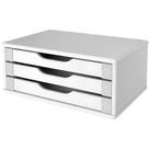 Suporte para Monitor Souza 3 Gavetas Branco MDF Organizador