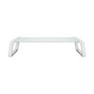 Suporte para Monitor Trust Monta, Vidro Temperado, Base Elevada, Organizador de Mesa, Branco - 25351