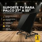 Suporte para monitor tv para palco 27 a 55 polegadas de palco inclinável com rodas igrejas e shows