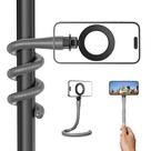 Suporte para montagem em telefone, suporte para tripé, bastão, telesin, cinza