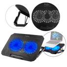 Suporte Para Notebook 12" A 17" 2 Ventiladores Cooler Silenciosos Luz Led Inclinação 8 Níveis