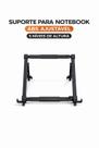 Suporte Para Notebook Ajustável 5 Níveis Base Ergonômica Dobrável Portátil ABS Preto Universal