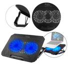 Suporte para Notebook Base Refrigerada 2 Coolers Altura Ajustável com Ventiladores LED Azul B-Max Suporte para Notebook Base Refrigerada 2 Coolers Altura Ajustável com Ventiladores LED Azul B-Max