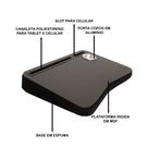 Suporte Para Notebook Mesa de Colo Base Espuma com Angulo de Inclinação Slot p Celular e Porta Copo