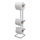 SUPORTE PARA PAPEL HIGIÊNICO 3 ROLOS CHÃO - Preto