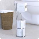 Suporte Para Papel Higiênico De Chão Papeleira Cromada ARM