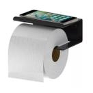 Suporte Para Papel Higienico E Porta Objetos Preto Fosco Suporte Para Papel Higienico E Porta Objetos Preto Fosco