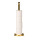 Suporte para papel higiênico exilon em aço inoxidável com acabamento dourado escovado