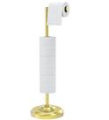 Suporte para papel higiênico WZKALY Freestanding Gold, 4 rolos