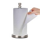 Suporte para Papel Toalha de Bancada, Suporte de Rolo de Papel Toalha com Base Pesada para Cozinha e Banheiro, Operação com Uma Mão (Níquel Escovado)