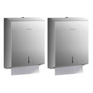 Suporte para papel-toalha KSITEX em aço inoxidável, montagem na parede, 2 peças