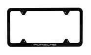 Suporte para Placa Porsche Slimline Preto em Aço Inoxidável