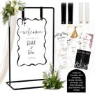 Suporte para placas de casamento Furosa ajustável com pacote de design preto