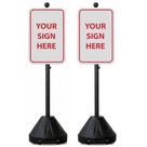 Suporte para placas RUGGED BLUE 152 cm em aço ajustável, kit com 2 unidades