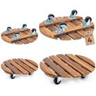 Suporte para Plantas Bamworld 12" de Madeira com Rodízios - Kit com 4 Unidades Suporte para Plantas Bamworld 12" de Madeira com Rodízios - Kit com 4 Unidades
