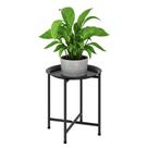 Suporte para Plantas Bamworld Alto de Metal para Uso Interno e Externo Preto Suporte para Plantas Bamworld Alto de Metal para Uso Interno e Externo Preto