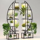 Suporte para Plantas BLAZPATH 7 Níveis 165 cm com 6 Luzes LED de Cultivo