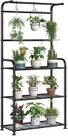 Suporte para Plantas Ekisemio de 3 Níveis 171 cm Preto Resistente