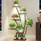 Suporte para Plantas EVAWOO 7 Camadas 122x81x122cm com Luzes de Crescimento Suporte para Plantas EVAWOO 7 Camadas 122x81x122cm com Luzes de Crescimento