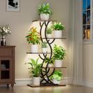 Suporte para Plantas Interno EVAWOO com Luzes de Crescimento 44 cm de Altura 5 Níveis Suporte para Plantas Interno EVAWOO com Luzes de Crescimento 44 cm de Altura 5 Níveis
