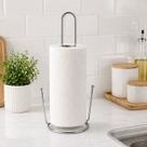 Suporte Para Rolo De Papel Toalha Aço Inox Resistente Vertical Cozinha Bancada Mesa Área Gourmet