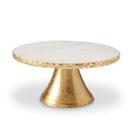 Suporte para servir bolos Mud Pie Marble Pedestal Gold 6x11cm