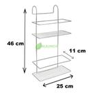 Suporte Para Shampoo Duplo De Box Aramado Aramado Preto Pluglar COR:CROMADO