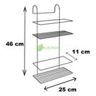 Suporte Para Shampoo Duplo De Box Aramado Aramado Preto Pluglar
