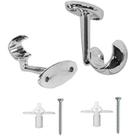 Suporte Para Teto De Gesso De Cortina 2 Unidade 28mm Teto Prateado