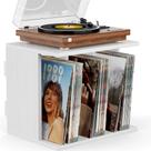 Suporte para toca-discos Emfogo Vinyl Disc Storage branco
