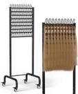 Suporte para trança de cabelo Tigerden 90 pinos com rodas Black Metal