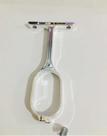 Suporte Para Tubo Cabideiro Oval Central Cromado 2 Peças