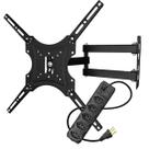 Suporte para Tv Articulado Fixo Led Lcd Plasma 14" a 55" Polegadas + Filtro de Linha Régua Tripolar 5